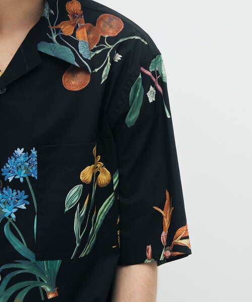 CABaN コットン Green Showerプリント ハーフスリーブシャツ（シャツ