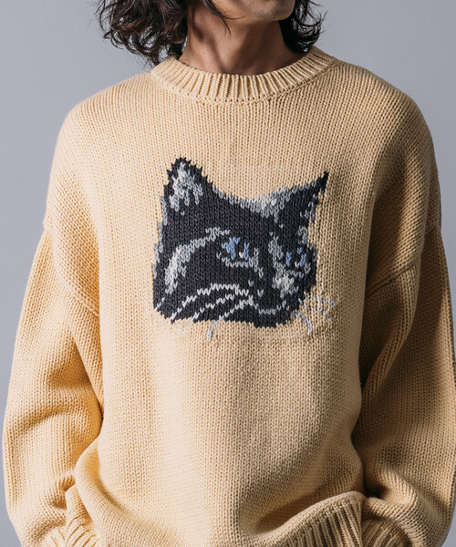 セール】限定展開 リラックスフィット キャットモチーフ ローゲージ