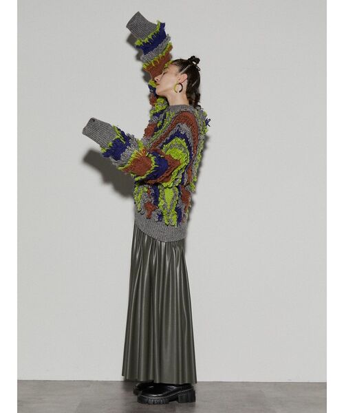 UN3D.（アンスリード）の「マルチカラーループニット（ニット/セーター