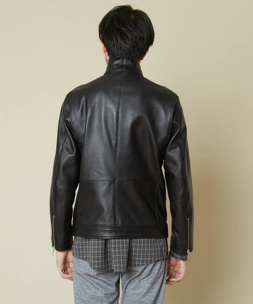 MEN'S MELROSE（メンズメルローズ）の「ラムレザーライダース