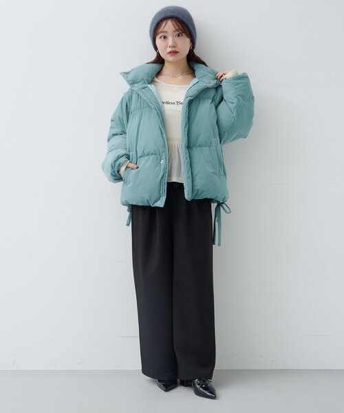 セール】【袖取り外し可/2WAY】ベロアパディングブルゾン（ブルゾン