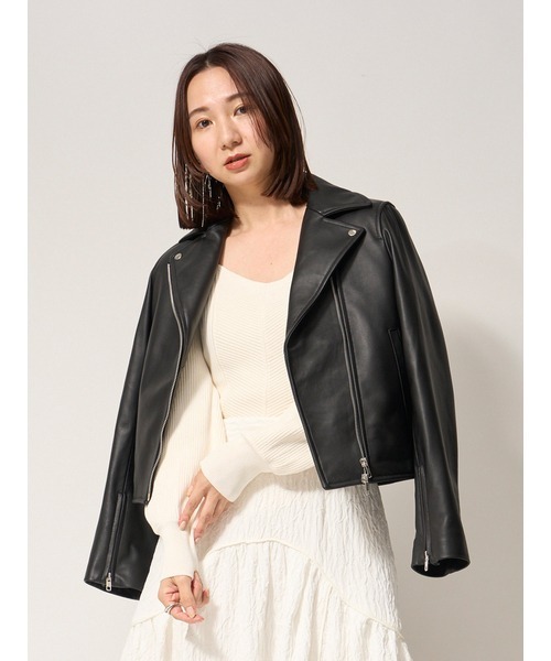 FRAY I.D（フレイアイディー）の「エコレザーライダースジャケット