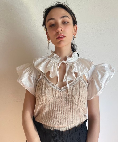 papier（パピエ）の「papier/パピエ/Enfan holder blouse/つけ襟（付け