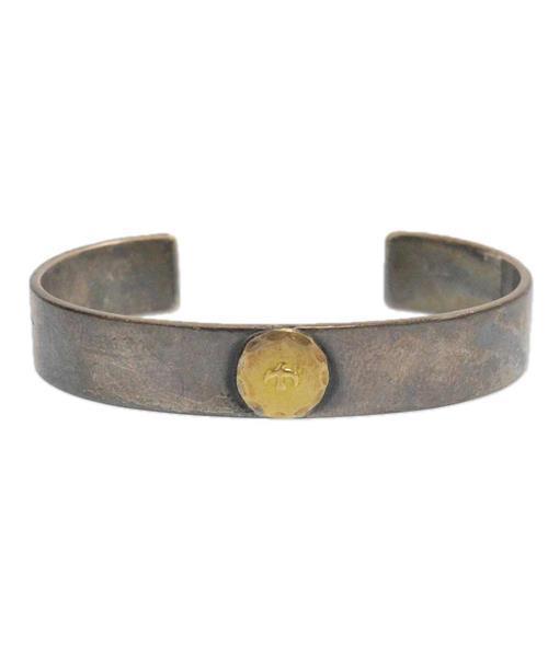 ブランド古着】金メタル付き平打ちブレスレット バングル サイズ