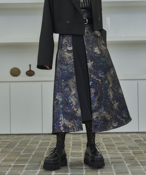 HARE（ハレ）の「ラメアートジャガードキリカエスカート(HARE