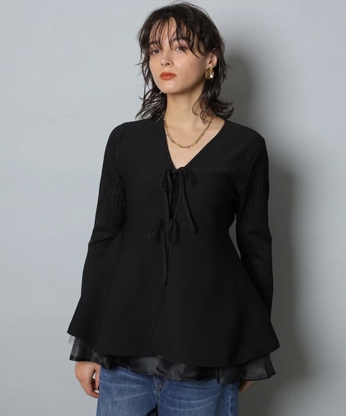 ペプラムカーデ（ニット/セーター）｜CADUNE（カデュネ）の