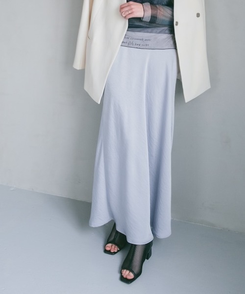 セール】Silky Satin Skirt/シルキーサテンスカート（スカート