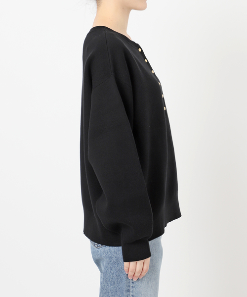 WEB限定 / 追加》メタルボタンヘンリーネックニット（ニット/セーター