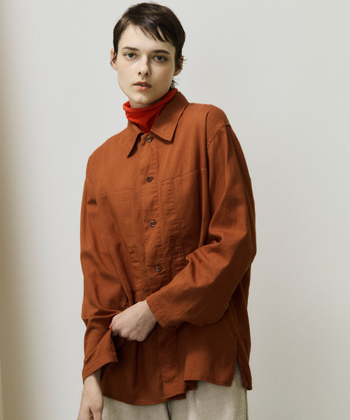 UNFIL アンフィル / egyptian cotton panama shirt jacket エジプト