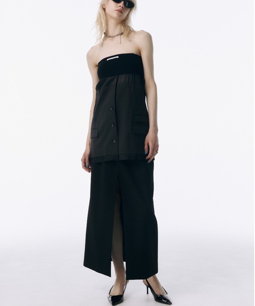 セール】SLIT LAYERED LONGSKIRT/スリットレイヤードロングスカート