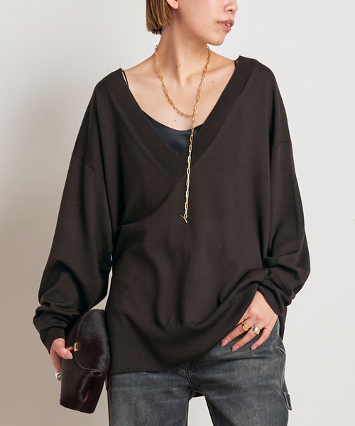 ディープVネックニット（ニット/セーター）｜AP STUDIO（エーピー