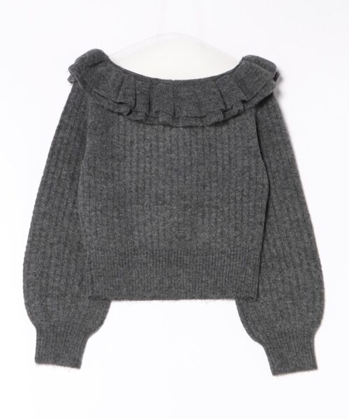 FRAY I.D（フレイアイディー）の「フリルカラーケーブルプルオーバー