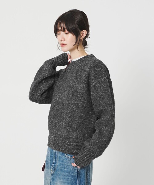 セール】ウールブレンド シルクネップ ニットプルオーバー（ニット