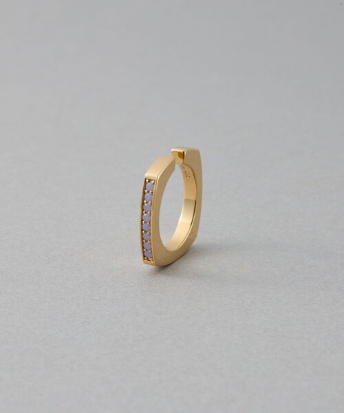 カラーリスト] ビジュー リバーシブル イヤーカフ イエローゴールド