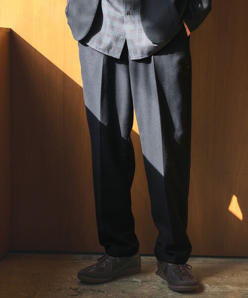 セール】ウォッシャブル フラノ ツイル ワイド ユーティリティパンツ