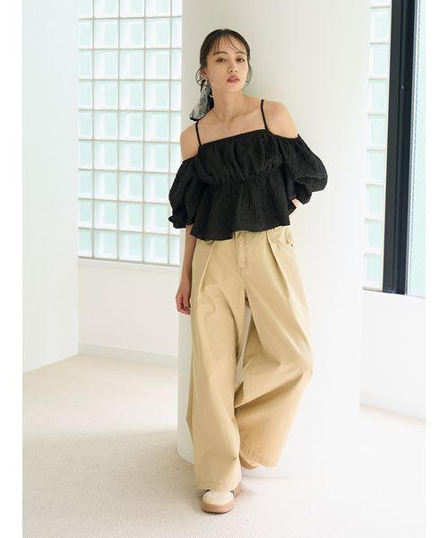 セール】オフショルフリルブラウス（シャツ/ブラウス）｜SNIDEL