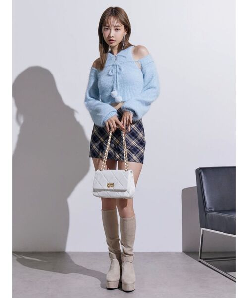 シャツカラーアンサンブルニットTOP（ニット/セーター）｜EATME