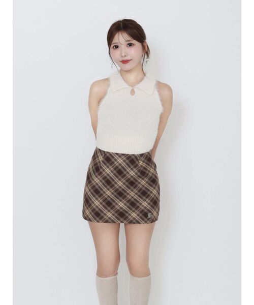 シャツカラーアンサンブルニットTOP（ニット/セーター）｜EATME