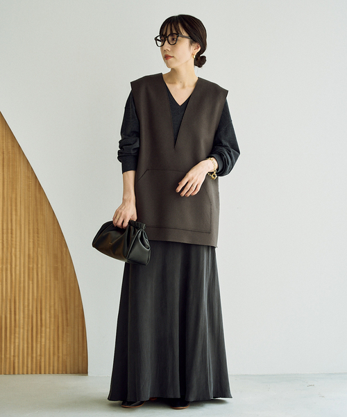 plage（プラージュ）の「Washable Fibril Drape スカート（スカート