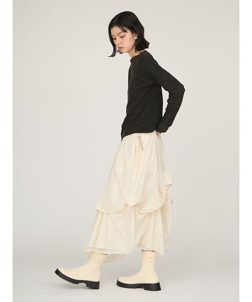 セール】タックドロストボリュームスカート（スカート）｜emmi（エミ