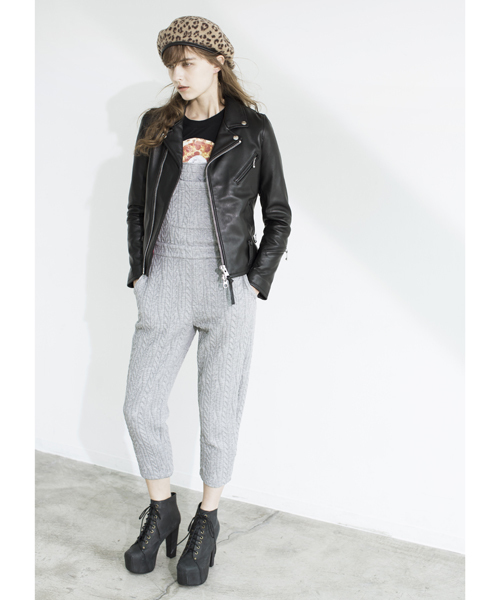 X-girl（エックスガール）の「SHEEP LEATHER RACING JACKET /レザー