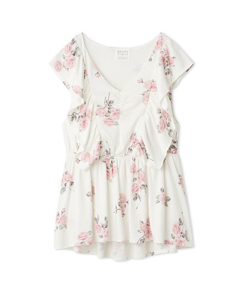 セール】中花柄カップインプルオーバー（ルームウェア/パジャマ