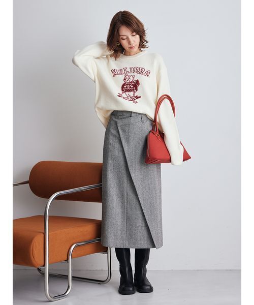 セール】MILAOクルーネックジャガードニット（ニット/セーター）｜Mila