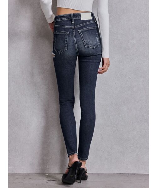 GYDA（ジェイダ）の「ミドルウエストSIDE RIPPEDスキニーデニムパンツ