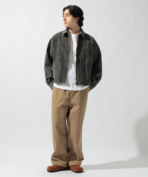 ビンテージ加工ワークジャケット（ブルゾン）｜niko and
