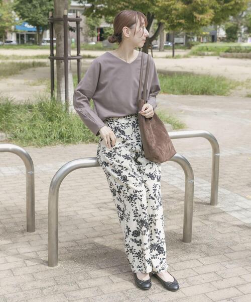 マークアンドロナ パンツ 迷彩 コーデュロイ 白 総柄 S相当 コットン