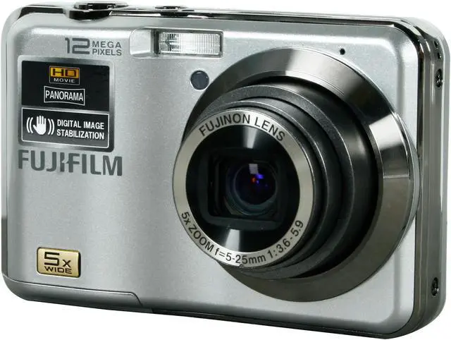 FUJIFILM FINEPIX AX200 Silver 12 MP 28mm Wide Angle Digital Camera