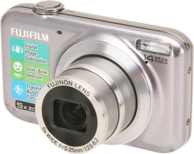 FUJIFILM FinePix JX300 Silver 14 MP Digital Camera - Newegg.com