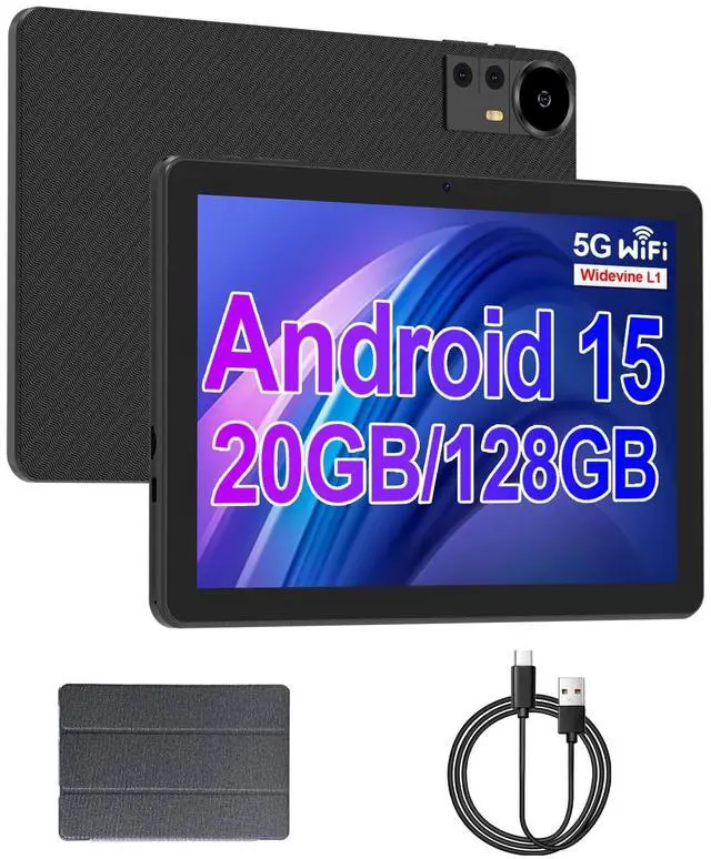 ICONLINK 10 Inch Tablet Android 15 Tablets with Case 20GB(4+16