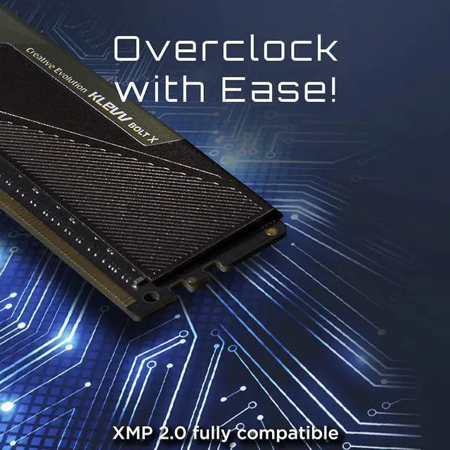KLEVV Bolt X DDR4 32GB (2x16GB) 3200MHz CL16 1.35V Gaming Desktop
