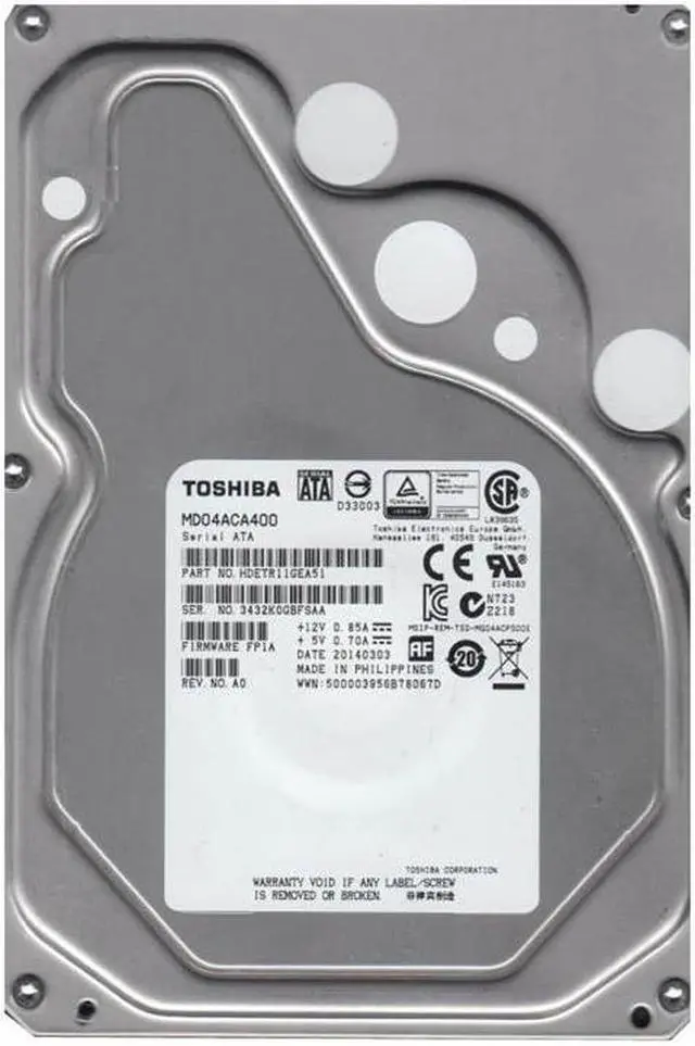 TOSHIBA 4TB 7200 RPM 3.5