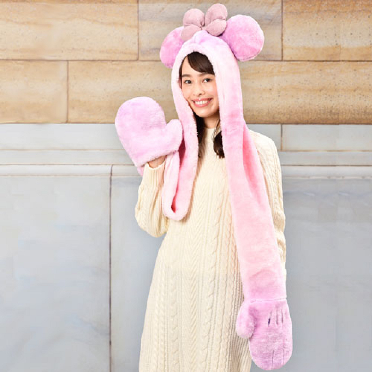 ミニー マフラーキャップ ディズニー ミニー マフラーキャップ ランド