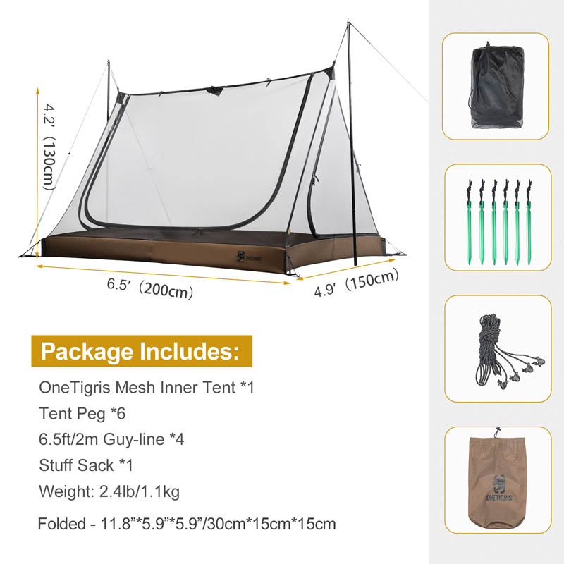 OneTigris Mesh Inner Tent 02 | Ultralight Outdoor Camping Shelter