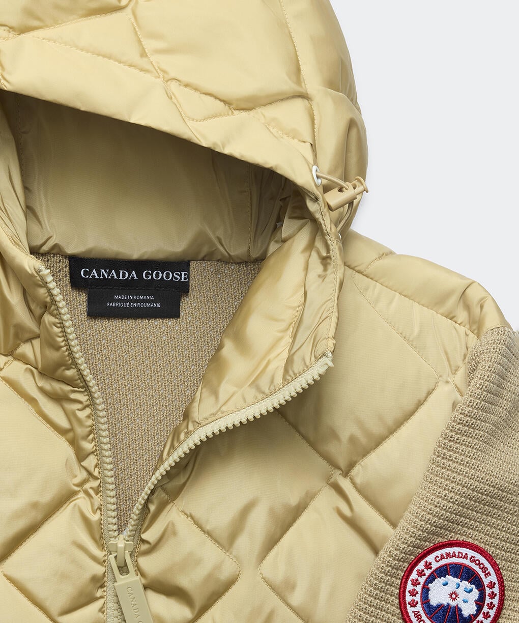 ハイブリッジ キルテッド ニット フーディー(6800L)｜カナダグース