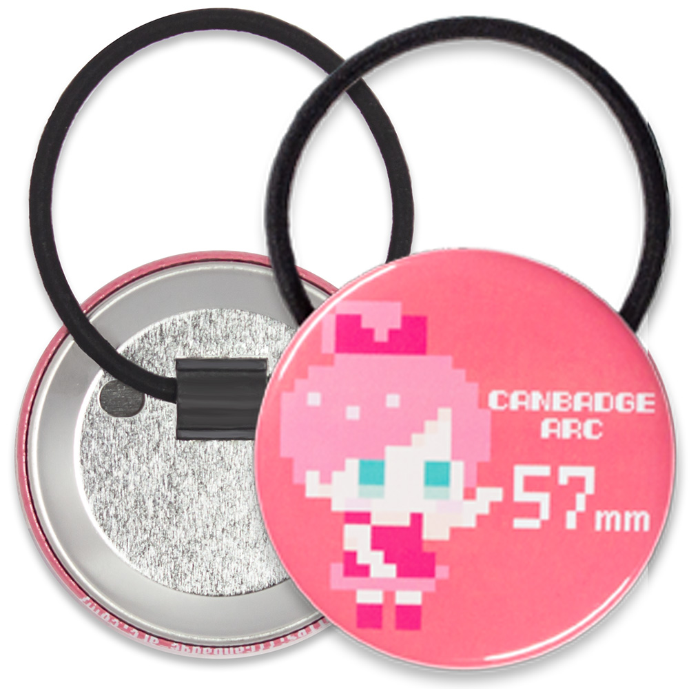 ヘアゴムタイプ缶バッジ - 缶バッジアーク オーダーメイド缶バッジの