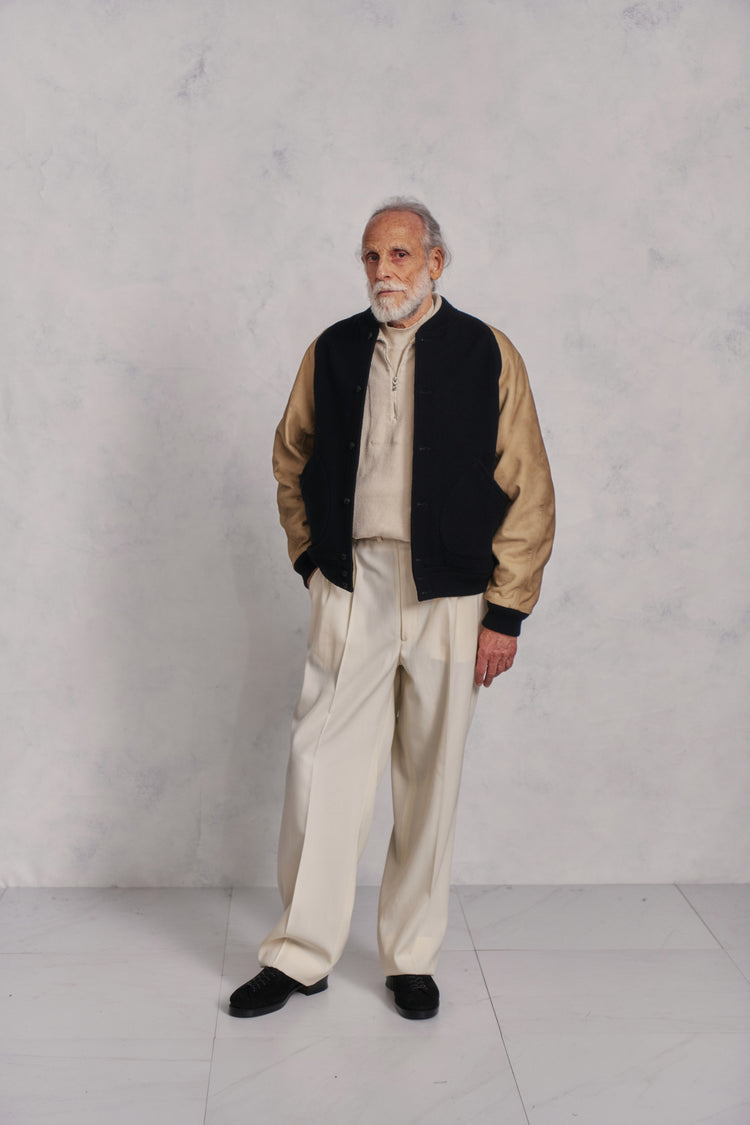 OLD JOE BRAND QUATER ZIP SILK NEP RIBED SHIRTS FOG – CASDAY