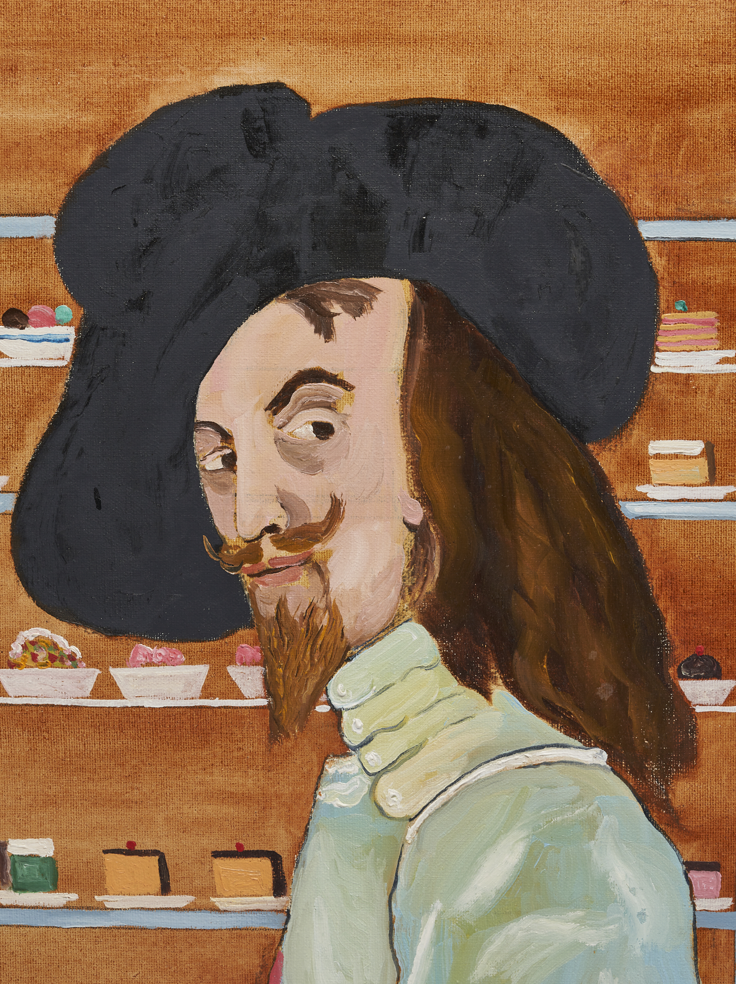 Lot 470: Frank Freed Oil on Canvas, Cafeteria of the Louvre | Case