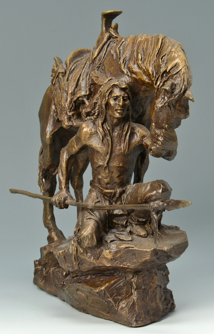 Lot 632: 2 Buck McCain Bronze Sculptures | Case Auctions