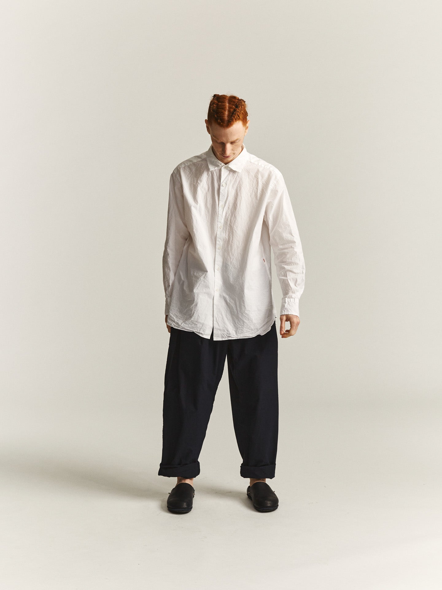 BIG RACCOURCIE SHIRT - H COT - WHITE – Casey Casey