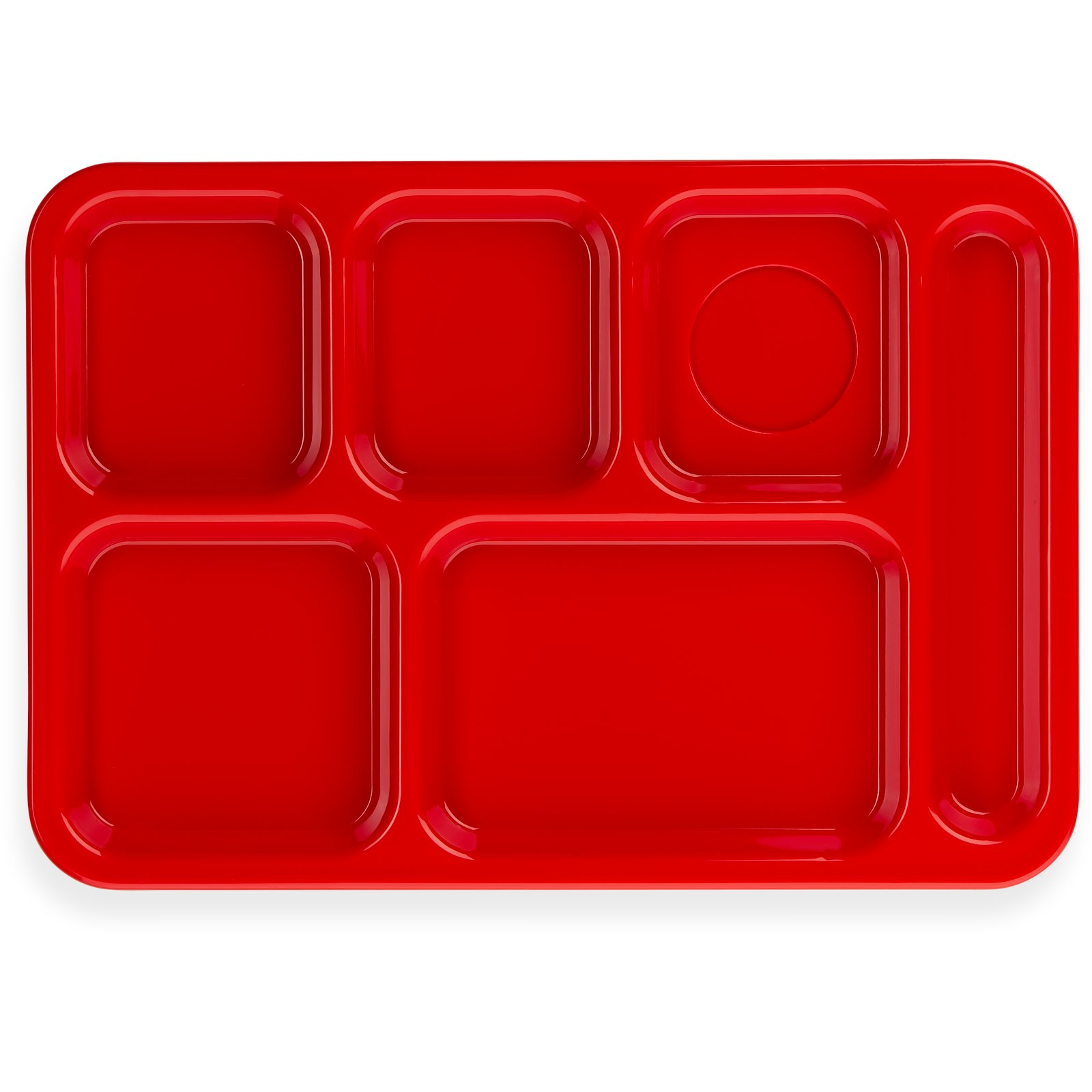P614R05 - Right-Hand 6-Compartment Polypropylene Tray 10
