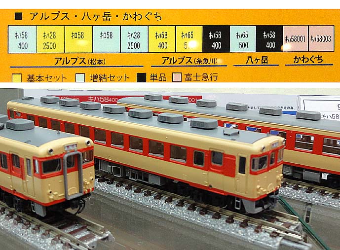トミックス 92442 キハ58系急行ディーゼルカー(アルプス・八ヶ岳)基本4