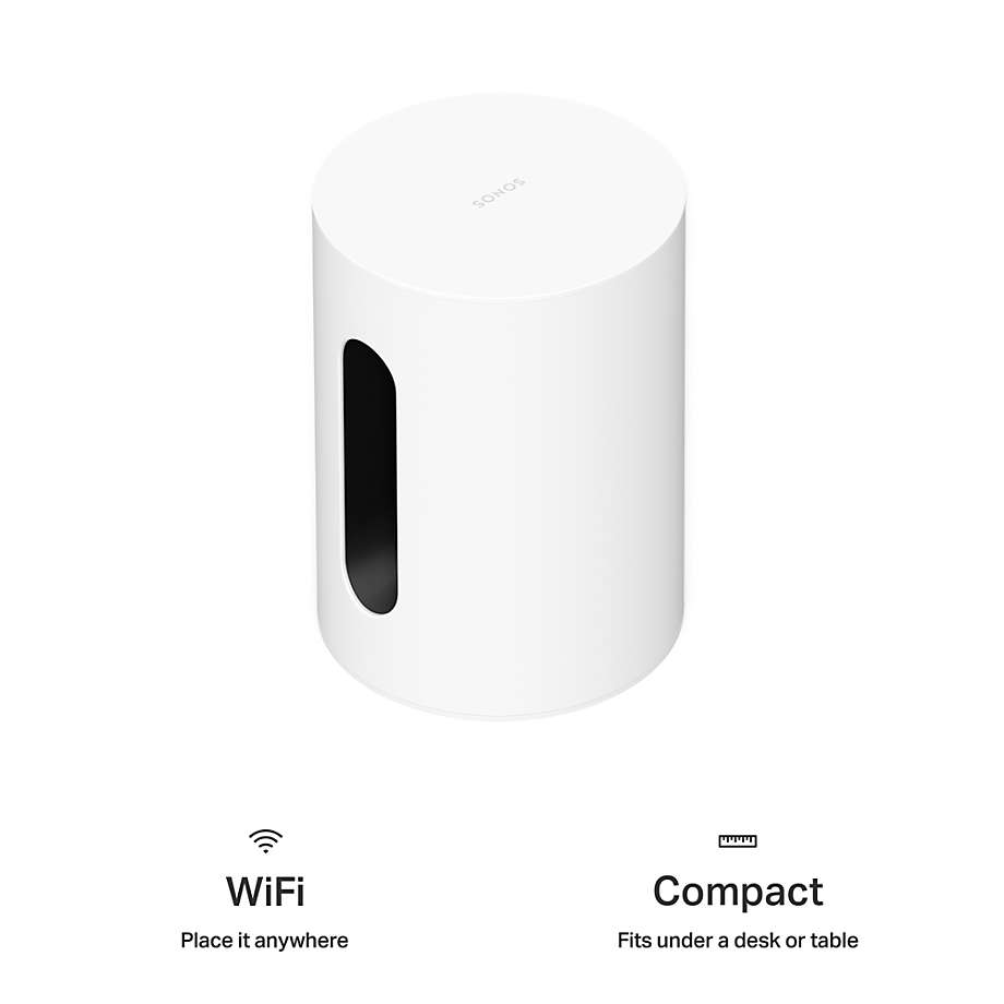 Sonos Sub Mini White Subwoofer + Reviews | Crate & Barrel