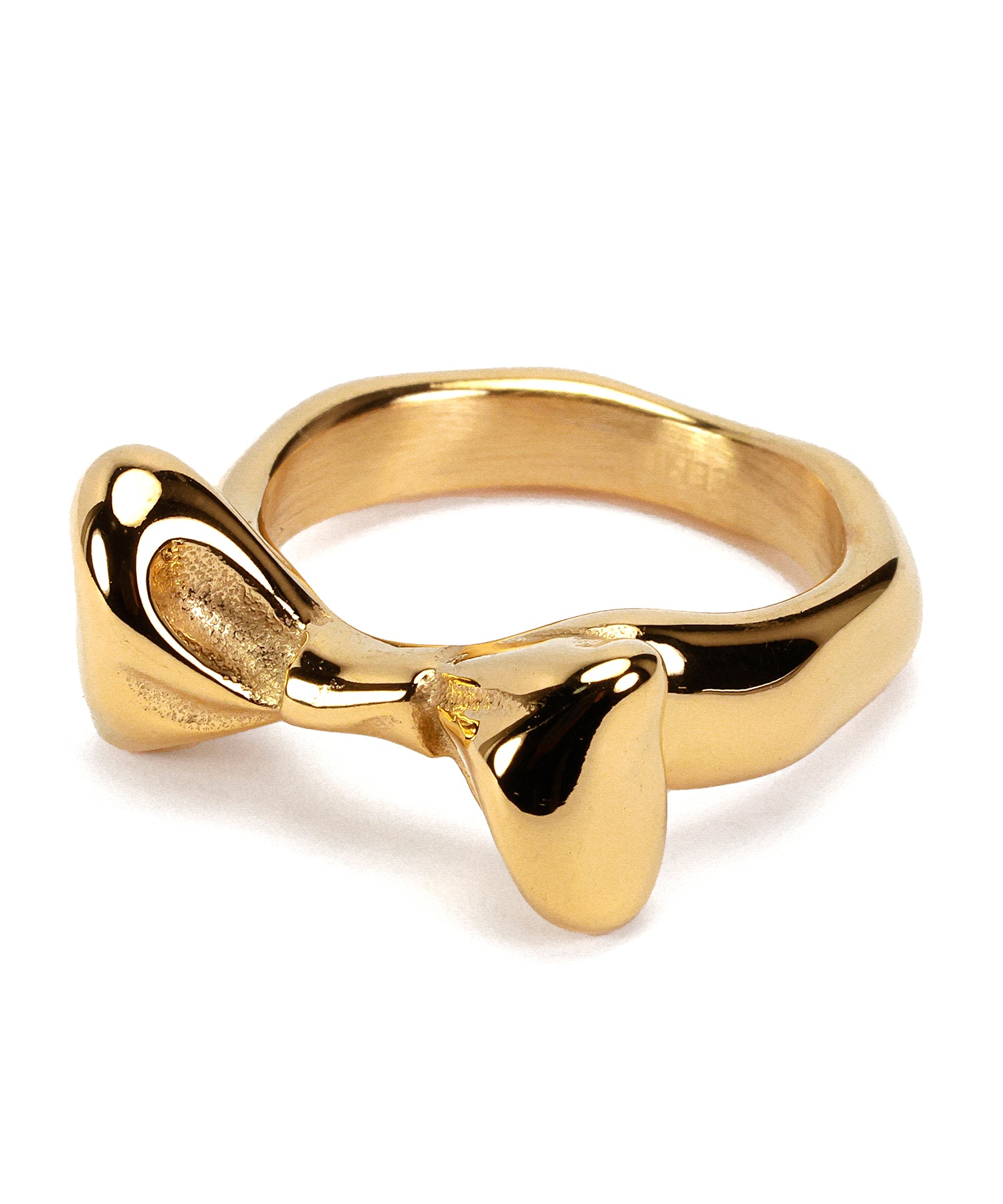 ゴールド]ロックリボンリング