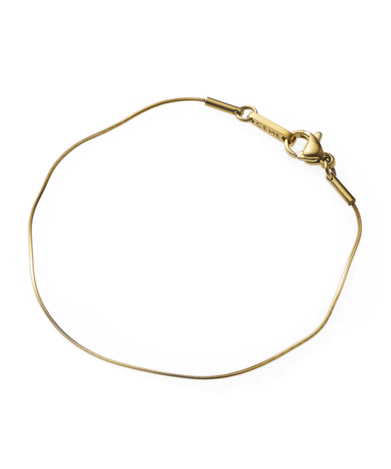 ゴールド]スクエアスネークチェーンブレスレット