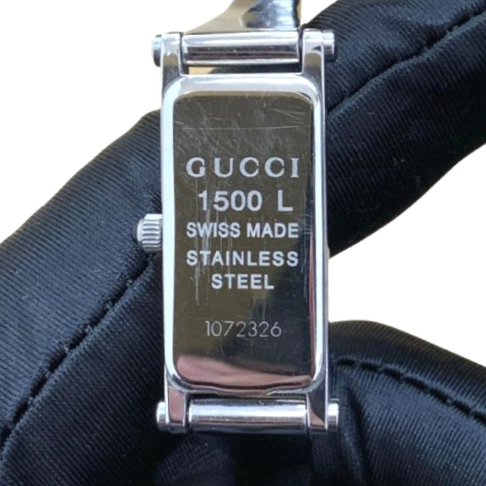 GUCCI グッチ 腕時計 1500L バングル型 クォーツ ピンクシェル文字盤