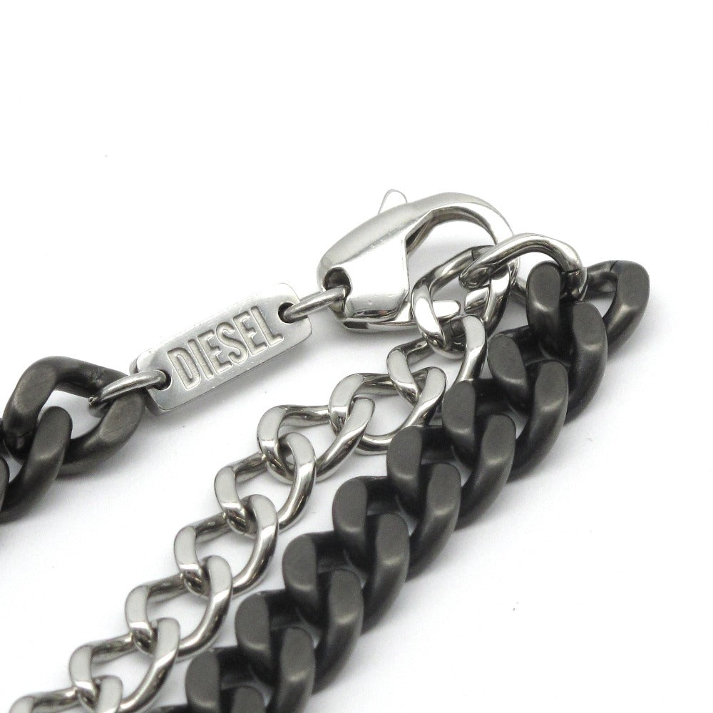 DIESEL ディーゼル ツートン ロゴ チェーン ネックレス DX148700DJW